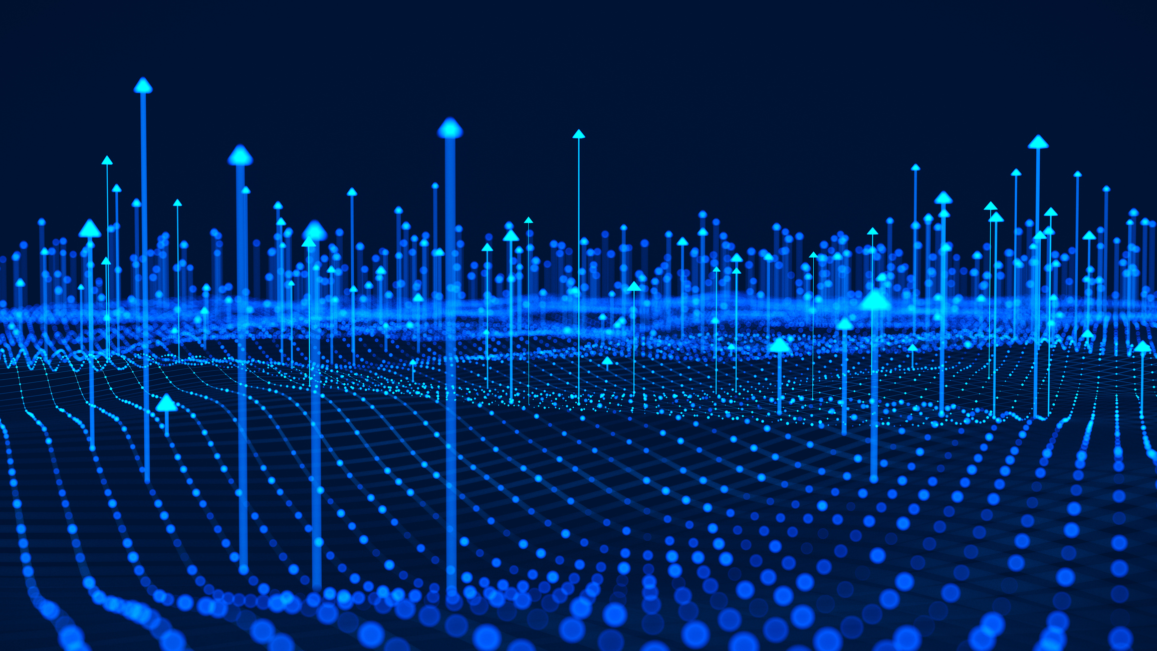 Digital arrows representing upgrading from a CMS to a healthcare DXP